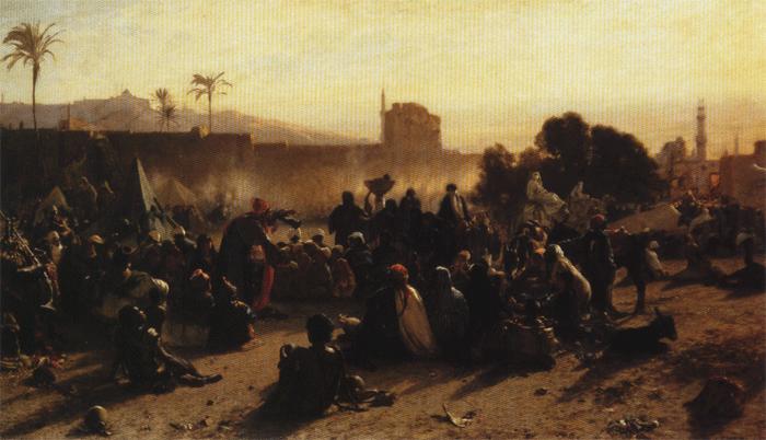 Wilhelm Gentz An Arab Encampment. 1870. Oil on canvas oil painting picture